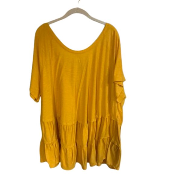 Roaman's Plus Size Tiered Ultra Femme Swing Shirt 4x - Picture 3 of 6